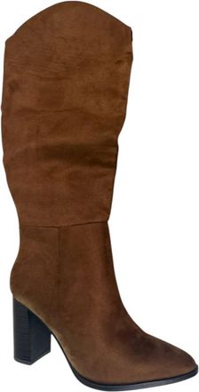 Soda Womens Suede Tall Boot In Chocolate