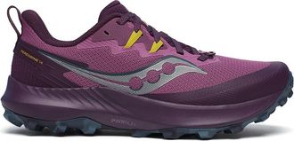 Saucony Peregrine 14 Womens Trail Running Shoes, Plum/Eggplant - 4.5 UK