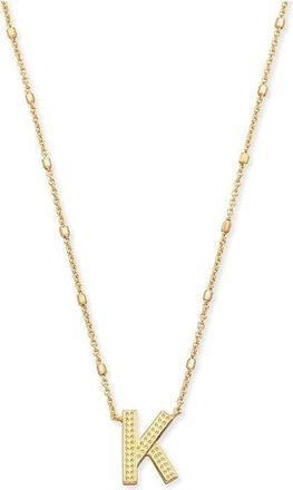 Kendra Scott Letter K Pendant Necklace - Gold Metal
