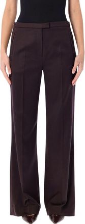 Magda Butrym Straight-Leg Wool Trousers In Burgundy