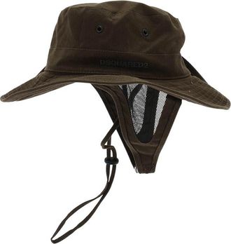 Dsquared2 Olive Green Solid Bucket Hat