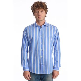 Baldinini Light Blue Cotton Men Mens Shirt