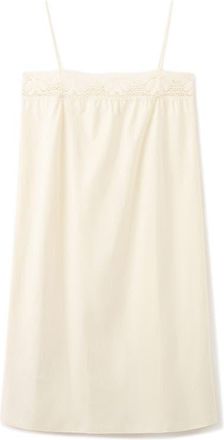 Mango Lace Trim Cotton Nightgown in Pastel Yellow at Nordstrom, Size Medium