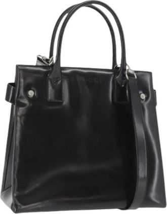 Gucci Pre-owned Lederen Handtas - Dames - Vintage Handtas - Zwart - ONE Size - Leer - Vintage