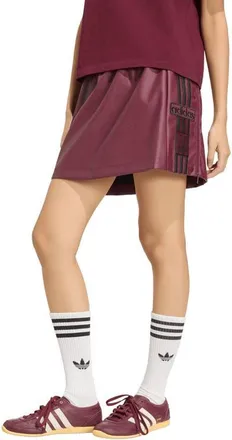 adidas Originals Adibreak Faux Leather Miniskirt in Maroon/black at Nordstrom, Size Xx-Small