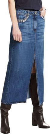 ottod'Ame Denim Midi Skirt in Blue at Nordstrom, Size 46 It