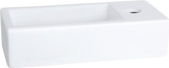 Differnz Ravo Fontein - 38.5x18.5x9.5cm - 1 kraangat rechts - keramiek wit