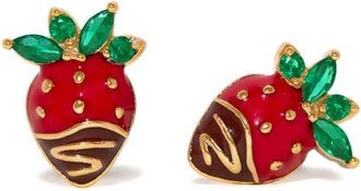Girls Crew Chocolate Strawberry Stud Earrings in Gold at Nordstrom