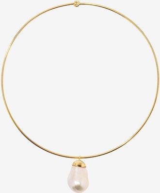 Lizzie Fortunato Goldener Halsreif mit Perle Best Lady