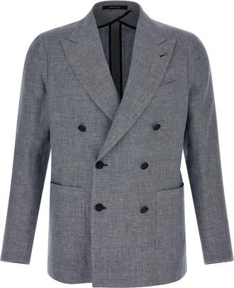 Tagliatore Montecarlo Blazer - Heren - Blazers - Blauw - M - Katoen - Jassen