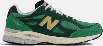 New Balance Mens New Balance 990v3 Made in USA M990GG3 Sneaker Green Gold Lifestyle Shoes