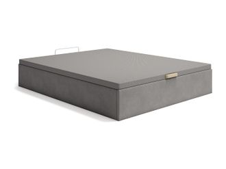 Vente-Unique Canap&eacute; abatible de 140 x 190 cm - Tela gris - CENOVAS de YSM&Eacute;E