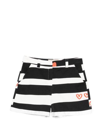 Alessandro Enriquez Alessandro Enriquez Womens Striped Cotton Shorts