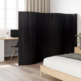 vidaXL Biombo Divisor De Bamb&uacute; Negro 165x800 Cm Vidaxl