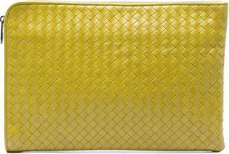 Bottega Veneta Pre-owned Bottega Veneta Large Nappa Intrecciato Zip Pouch Ladies NIF1764D2MQASOSZ