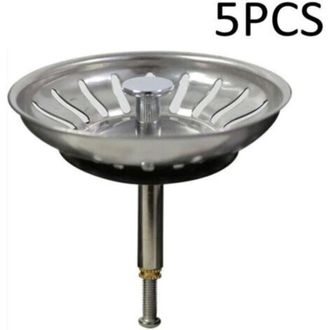OEM Cesta De Desag&uuml;e Para Fregadero De Cocina Con Pasador Ajustable - Colador Universal De Acero Inoxidable, Tap&oacute;n De Cesta Emergente - Apto Para Lavavaji