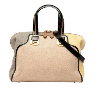 Fendi Pre-owned Handbags, female, Multicolor, Size: ONE SIZE Pre-owned Canvas Handbag