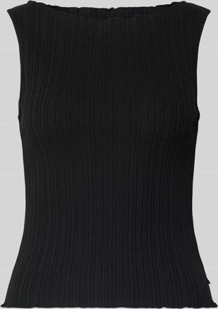 Scotch & Soda Slim Fit Top mit Strukturmuster in Black, Gr&ouml;&szlig;e XL