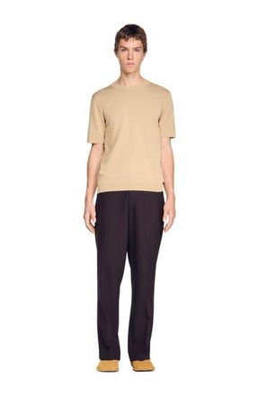 Sandro Knitted T-shirt in Cappucino at Nordstrom, Size Xx-Large