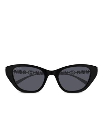 Gucci GG1968S cat-eye logo sunglasses - unisex - Acetate/Metal - 50 - Black