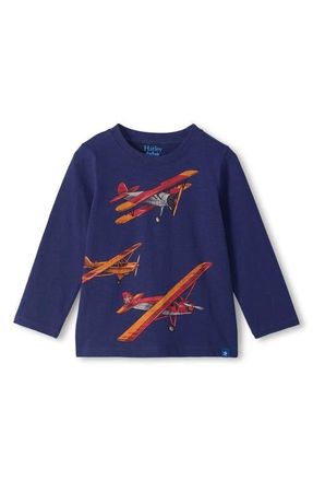Hatley Kids Vintage Planes Graphic Tee in Blue at Nordstrom, Size 18-24M