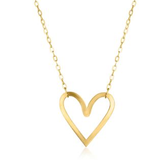 RS Pure by Ross-Simons Italian 10kt Yellow Gold Heart Necklace
