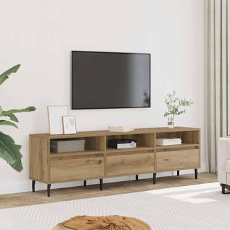 Berkfield Home TV Cabinet Artisan Oak 150x30x44.5 cm Engineered Wood in Brown