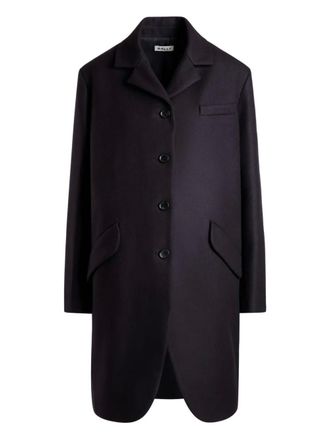Bally single-breasted coat - women - Virgin Wool/Polyamide - 40 - Blue