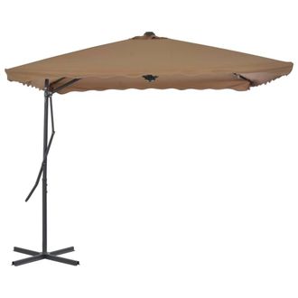 Berkfield Home Outdoor Parasol with Steel Pole 250x250 cm Taupe