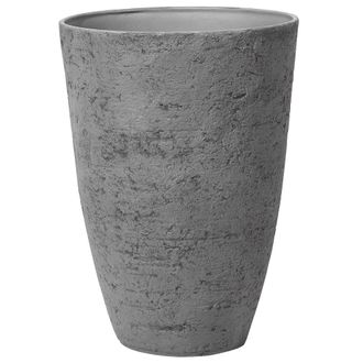 Beliani Beliani - Maceta De Mezcla De Piedra Gris 51 Cm Interior Exterior Camia