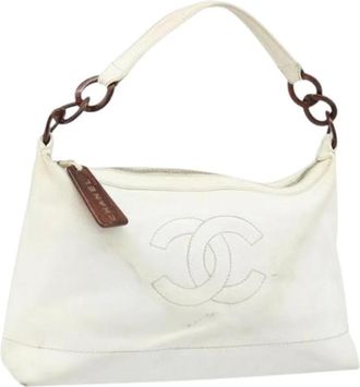 Chanel Pre-owned Shoulder Bags, female, White, Size: ONE SIZE Pre-owned Vintage Shoulder Bag