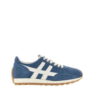 Hogan Sneakers, female, Blue, 3 UK, Blue Suede Trainers with White Leather Inserts
