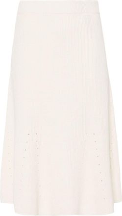 Joseph ribbed linen-blend skirt - women - Polyamide/Linen/Flax/Cotton/Spandex/Elastane - M - Neutrals