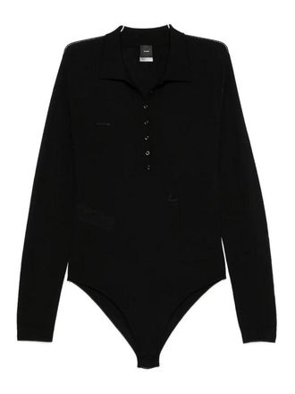 Pinko Ajaccio Body Fine Pure Merino Black Limousine