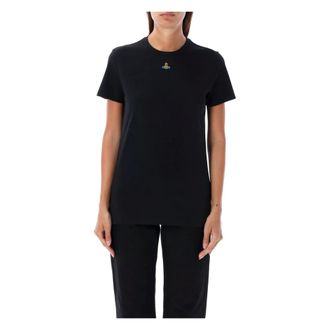 Vivienne Westwood T-Shirts, female, Black, Size: XS Black T-Shirt with Orb Emblem