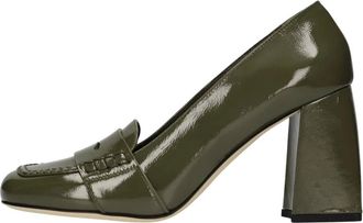 Msgm Instappers met lage hak - Dames - Pumps - Groen - 40 EU - Leer - Schoenen
