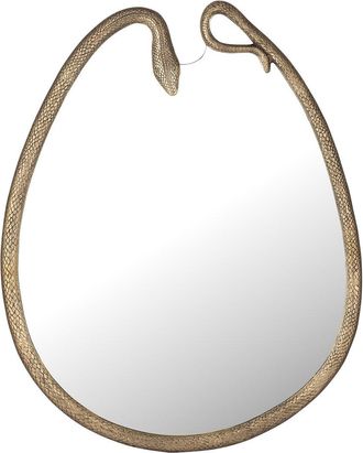 BIDKhome Bidkhome Brass Antique Cast Aluminum Wall Mirror