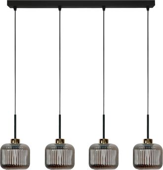 OEM L&aacute;mpara De Techo Colgante, Tira, Pantalla, Grafito, Estilo Industrial, Loft, Led, 4xe27, Korn 14-971