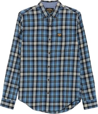 Superdry checked shirt - men - Organic Cotton - S - Blue