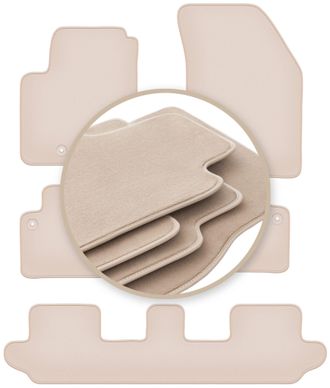 OEM Alfombrillas Premium Beige Para: Volvo Xc90 I Suv 7 Plazas 2002-2014