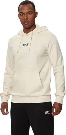 Emporio Armani Core Identity Hooded Sweatshirt - Heren - Hoodies - Beige - M - Katoen - Hoodies & sweatvesten