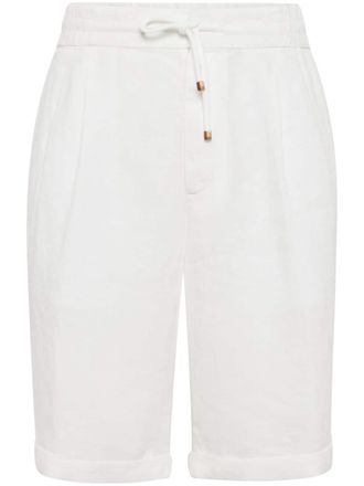 Brunello Cucinelli Bermuda con coulisse - Bianco