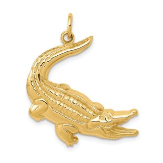 Diamond2Deal 10k Yellow Gold Alligator Charm
