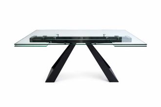 Pondecor Interiorismo Mesa de comedor extensible cristal templado 12mm 160/240x90x76cm
