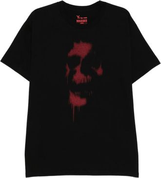 Yohji Yamamoto Ys for men &times; MASSES T-shirt met print - Zwart