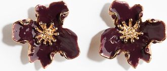 H&M Bl&uuml;tenf&ouml;rmige Ohrringe - Red