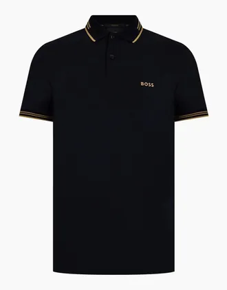 HUGO BOSS Mens Polo Shirt - Black - Size: 44