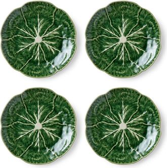 Certified International Le Jardin Cabbage Set Of 4 3D Canape Plates