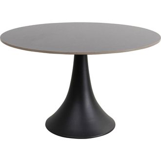 Kare Design Mesa redonda 120cm negro tablero de cer&aacute;mica