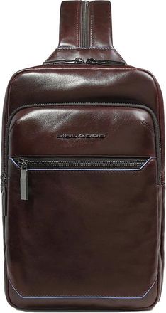 Piquadro Convertible to backpack sling bag in leather with Rfid protection - Heren - Rugzakken - Bruin - ONE Size - Tassen